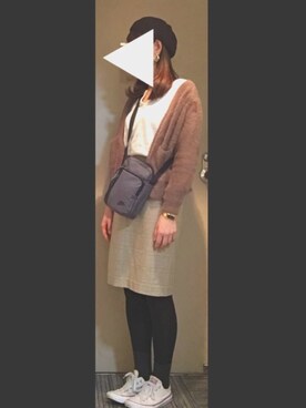 「Yves Saint Laurent（イヴサンローラン）のアイテム（アナログ腕時計）」を使った、yu＊さん（レディース・169cm）の冬コーディネート