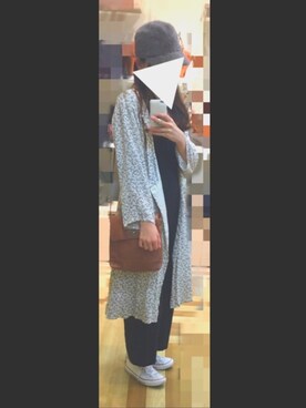 「RODE SKO（ロデスコ）のアイテム（キャップ）」を使った、yu＊さん（レディース・169cm）の秋コーディネート