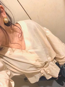 「UNIQLO（ユニクロ）のハイライズシガレットジーンズ（デニムパンツ）」を使った、yu＊さん（レディース・169cm）の春コーディネート