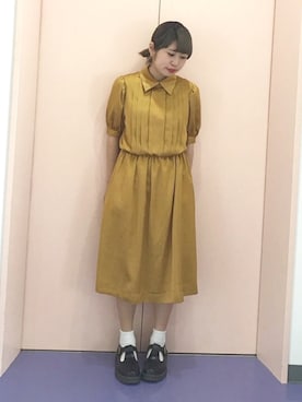 LEBECCA boutique もう少し歩くワンピース　イエロー