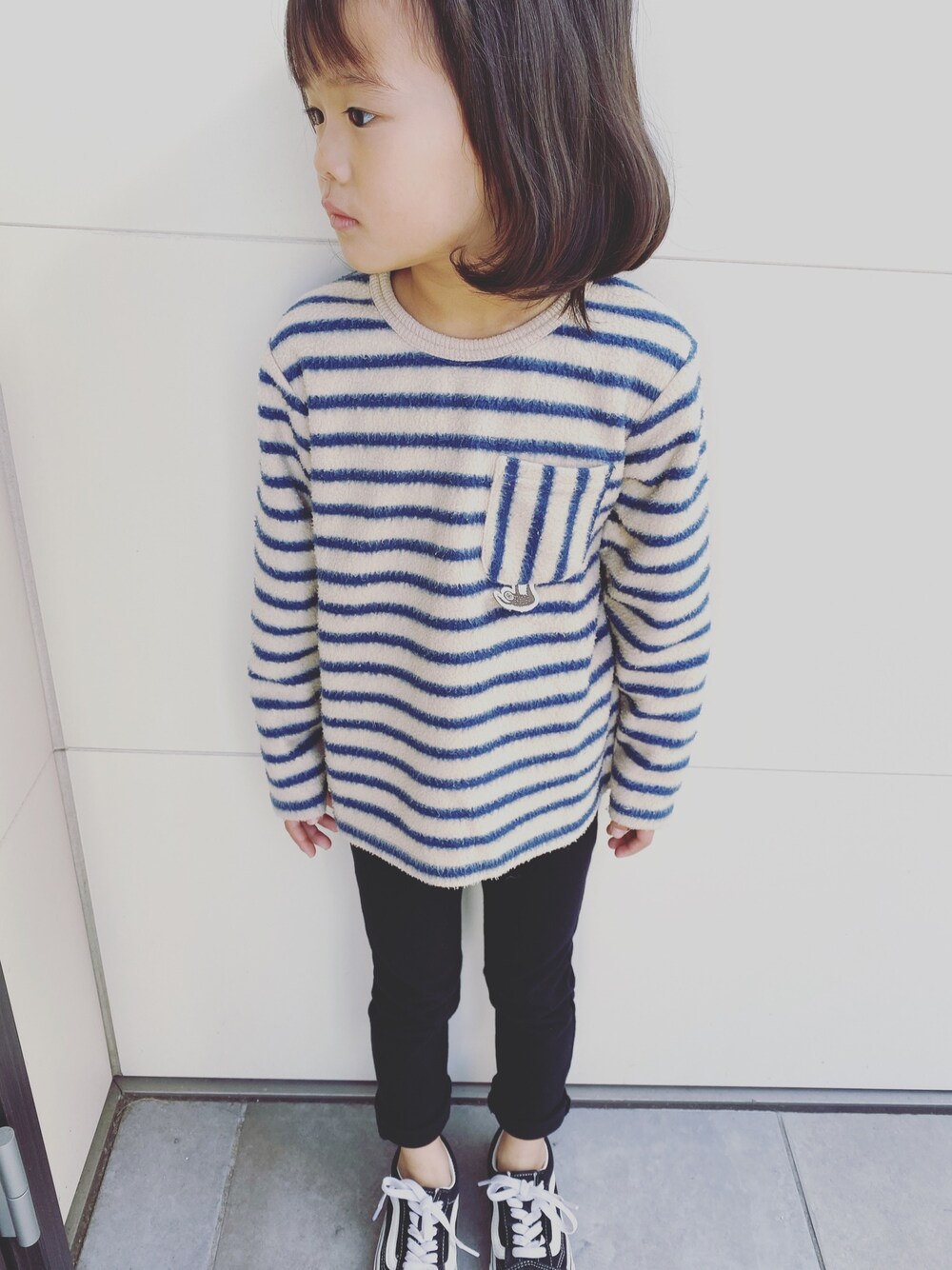 「SM2のアイテム（トップス、ブルー系）」を使った、yuri！さん（キッズ・110cm）の秋コーディネートの1枚目の写真