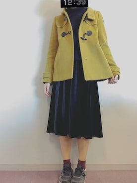 組曲（クミキョク）の「バイカラーダッフル ウールコート