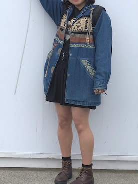 「ny（エヌワイ）のアイテム」を使った、わかなさん（レディース・158cm）の冬コーディネート