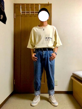 「Yeezy（イージー）のアイテム（Tシャツ/カットソー）」を使った、けんぞーさん（メンズ・168cm）の春コーディネート