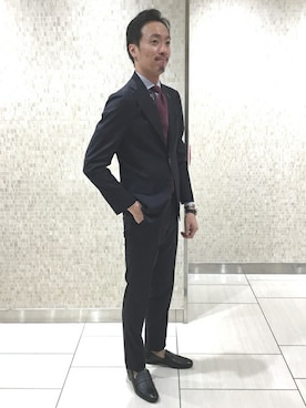 「スーツ」｜「アイテム（パンツ）」を使った、瀬藤さん（メンズ・177cm）の夏コーディネート