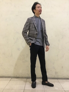 「アイテム（ストール/ショール）」を使った、瀬藤さん（メンズ・177cm）の夏コーディネート