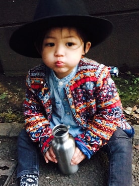 「Original.（オリジナル）のアイテム（帽子）」を使った、HBKさん（キッズ・90cm）の夏コーディネート