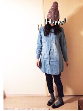 「MIRROR OF Shinzone（ミラーオブシンゾーン）のアイテム」を使った、makikoさん（レディース・168cm）の春コーディネート