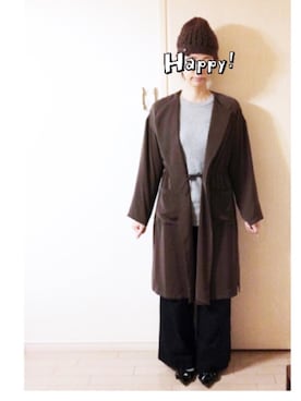「BEAMS（ビームス）のアイテム（その他アウター）」を使った、makikoさん（レディース・168cm）の秋コーディネート