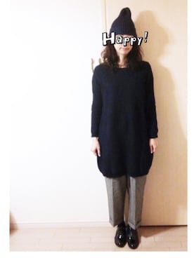 「JOURNAL STANDARD（ジャーナルスタンダード）のアイテム（チュニック）」を使った、makikoさん（レディース・168cm）の冬コーディネート