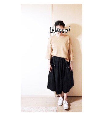 「膝下スカート」｜makikoさん（レディース・168cm）の秋コーディネート