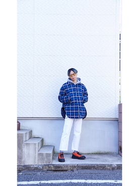 「BlackEyePatch（ブラックアイパッチ）のアイテム（パーカー）」を使った、takaさん（メンズ・179cm）の冬コーディネート