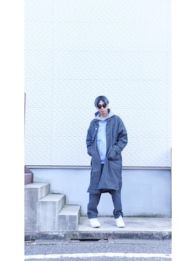「BlackEyePatch（ブラックアイパッチ）のアイテム（パーカー）」を使った、takaさん（メンズ・179cm）の冬コーディネート