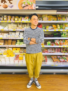 「CONVERSE TOKYO（コンバーストウキョウ）のアイテム（その他シューズ）」を使った、junjunjun520さん（メンズ・172cm）の春コーディネート
