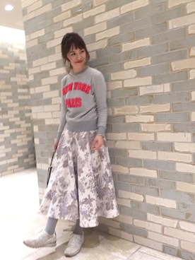 「MIRROR OF Shinzone（ミラーオブシンゾーン）のアイテム」を使った、あみぃ さん（レディース・163cm）の冬コーディネート