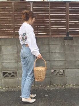「ドラフトリーバイス」｜「アイテム（バレエシューズ）」を使った、あみぃ さん（レディース・163cm）の冬コーディネート