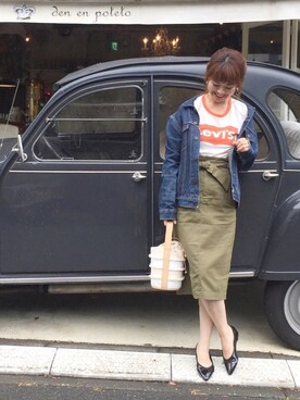 「ORANGE TAB（オレンジタブ）のアイテム」を使った、あみぃ さん（レディース・163cm）の春コーディネート