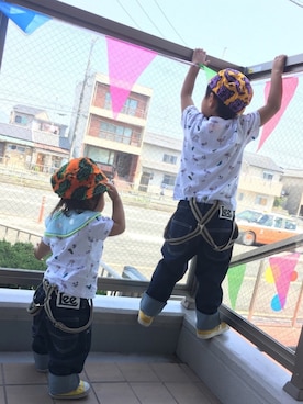 「チャイハネ（チャイハネ）のアイテム（キャップ）」を使った、marina79 さん（キッズ・100cm）の春コーディネート