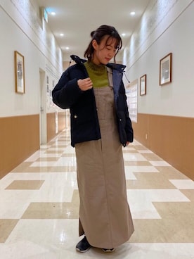 「coen（コーエン）のアイテム（ダウンジャケット/コート）」を使った、coen SEIKAさん（レディース・164cm）の冬コーディネート