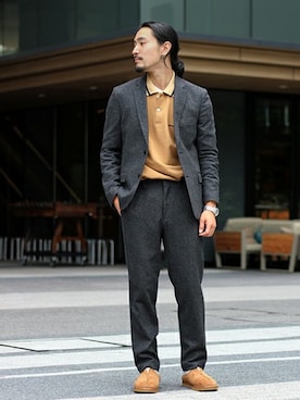 「アイテム（テーラードジャケット）」を使った、R.Iさん（メンズ・173cm）の夏コーディネート