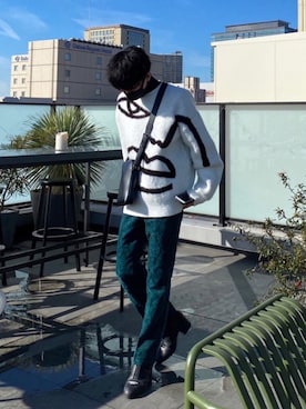 「SHAREEF（シャリーフ）のアイテム（シューズ）」を使った、kkさん（メンズ・171cm）の冬コーディネート