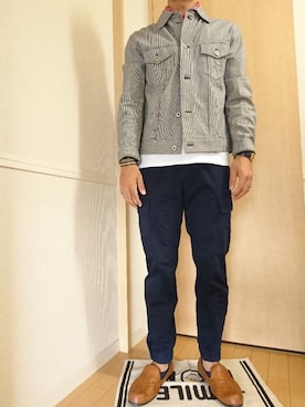 「ネコ」｜「アイテム（財布/小物）」を使った、K.M.Tさん（メンズ・168cm）の秋コーディネート