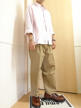 「ネコ」｜「アイテム（腕時計）」を使った、K.M.Tさん（メンズ・168cm）の秋コーディネート