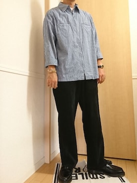 「ネコ」｜「アイテム（腕時計）」を使った、K.M.Tさん（メンズ・168cm）の秋コーディネート