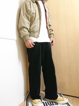 「ネコ」｜「アイテム（ブルゾン）」を使った、K.M.Tさん（メンズ・168cm）の秋コーディネート