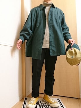 「Right-on（ライトオン）のアイテム（キャップ）」を使った、K.M.Tさん（メンズ・168cm）の冬コーディネート