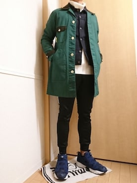 「ネコ」｜「アイテム（デニムジャケット）」を使った、K.M.Tさん（メンズ・168cm）の冬コーディネート
