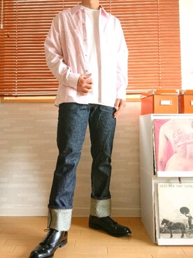 「ネコ」｜「アイテム（その他）」を使った、K.M.Tさん（メンズ・168cm）の春コーディネート