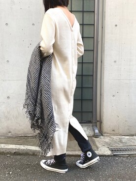 「TAKAHIROMIYASHITATheSoloIst.（タカヒロミヤシタザソロイスト）のアイテム」を使った、__mu________no__さん（レディース・161cm）の冬コーディネート