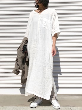 「Munich（ミューニック）のアイテム（ワンピース/ドレス）」を使った、__mu________no__さん（レディース・161cm）の春コーディネート