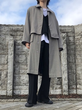「doublet（ダブレット）のアイテム（ベスト）」を使った、oさん（メンズ・171cm）の冬コーディネート