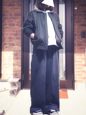 「CONVERSE（コンバース）のCONVERSE コンバース ジャック パーセル / JACK PURCEL（スニーカー）」を使った、norakuroさん（レディース・154cm）の冬コーディネート