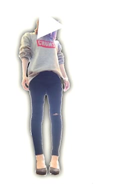 「CHUMS（チャムス）のアイテム（スウェット）」を使った、norakuroさん（レディース・154cm）の春コーディネート