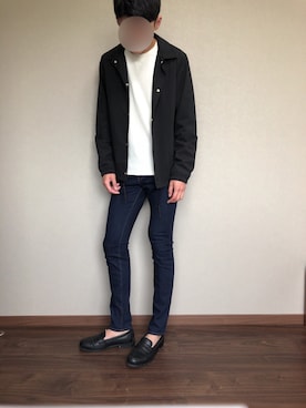 「Abercrombie&Fitch（アバークロンビーアンドフィッチ）のアイテム（ニット/セーター）」を使った、Takuyaさん（メンズ・175cm）の秋コーディネート
