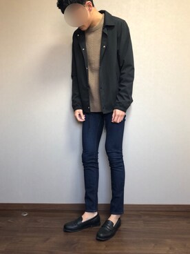 「アイテム（バングル/リストバンド）」を使った、Takuyaさん（メンズ・175cm・20代）の秋コーディネート
