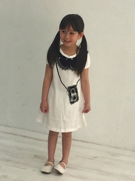 「カメラ女子」｜「アイテム（ワンピース）」を使った、Cさん（キッズ・100cm）の春コーディネート