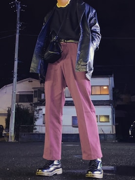 「Dr. Martens（ドクターマーチン）のDr.ﾏｰﾁﾝ　1460　8ホール（ブーツ）」を使った、tatsu0916さん（メンズ・176cm）の冬コーディネート