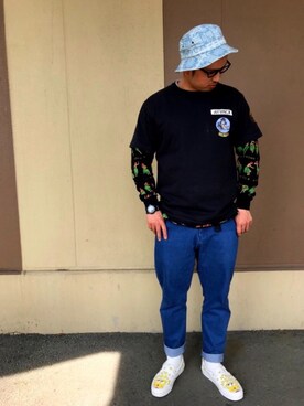 「TYPE BLUE（タイプブルー）のアイテム（パンツ）」を使った、oobayashiさん（メンズ・171cm）の春コーディネート
