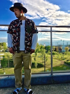 「AVIREX（アヴィレックス）のアイテム（腕時計）」を使った、oobayashiさん（メンズ・171cm）の春コーディネート