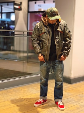 「いいね返し」｜「アイテム（MA-1）」を使った、oobayashiさん（メンズ・171cm）の秋コーディネート