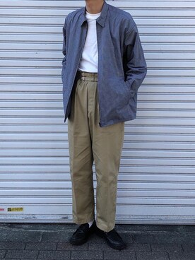 「LENO（リノ）のアイテム（ブルゾン）」を使った、Kenさん（メンズ・178cm）の春コーディネート