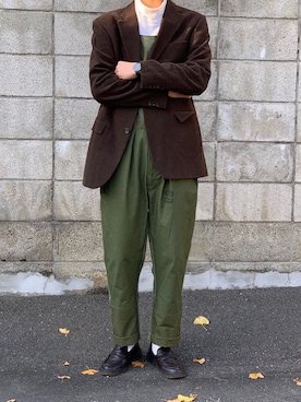 「NEAT（ニート）のアイテム（オールインワン・サロペット）」を使った、Kenさん（メンズ・178cm）の春コーディネート