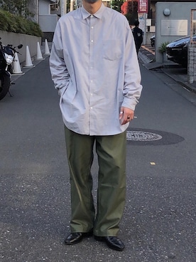 「LENO（リノ）のアイテム（トップス）」を使った、Kenさん（メンズ・178cm）の春コーディネート