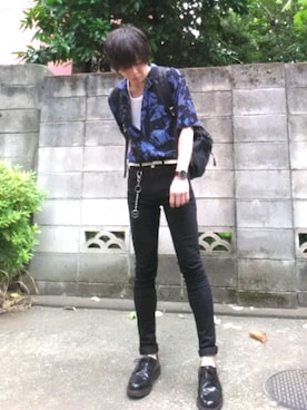 「LIDNM（リドム）のアイテム（財布/小物）」を使った、まこと さん（メンズ・170cm）の夏コーディネート