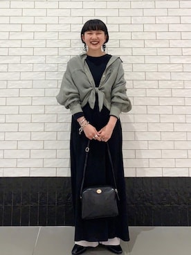 「SENSE OF PLACE by URBAN RESEARCH（センスオブプレイスバイアーバンリサーチ）のヴィンテージライクミニショルダーバッグ（ショルダーバッグ）」を使った、chi_chanさん（レディース・147cm）の春コーディネート