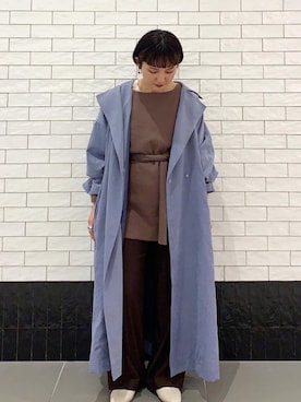 「SENSE OF PLACE by URBAN RESEARCH（センスオブプレイスバイアーバンリサーチ）のスクエアトウセンターシームフラットシューズ（パンプス）」を使った、chi_chanさん（レディース・147cm）の春コーディネート